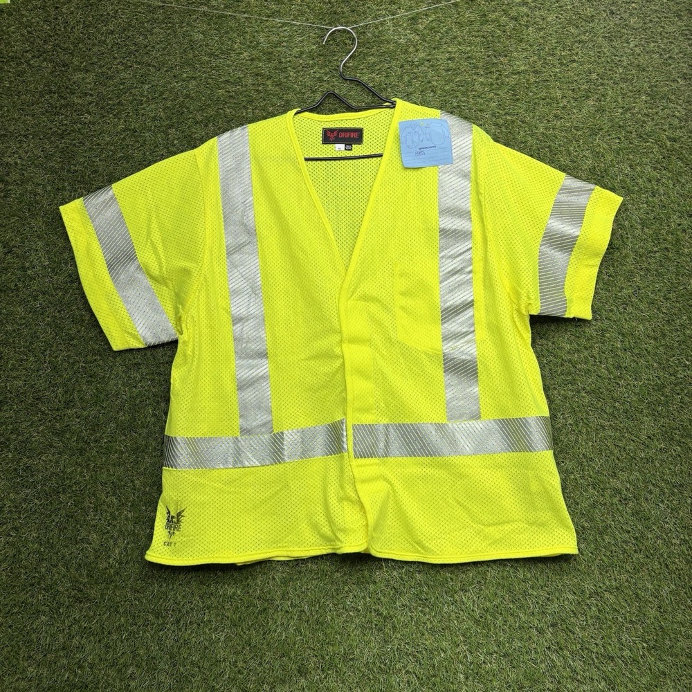 DRIFIRE Flame Resistant Safety Vest Mens XL Work Hi-Vis Mesh V00HA3V3X NWOT